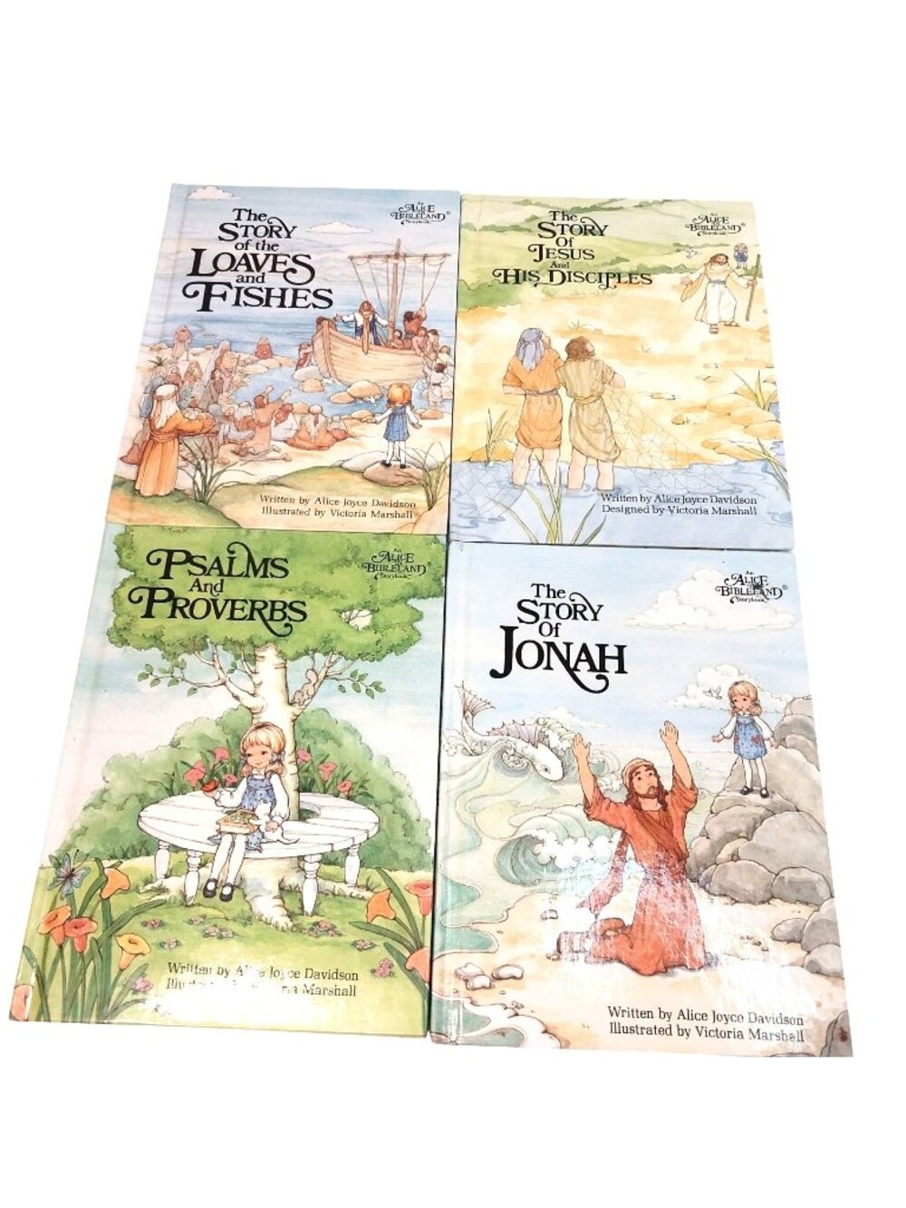 Alice In Bibleland Storybook Set Of 4 Vintage Grolier Christian Childrens